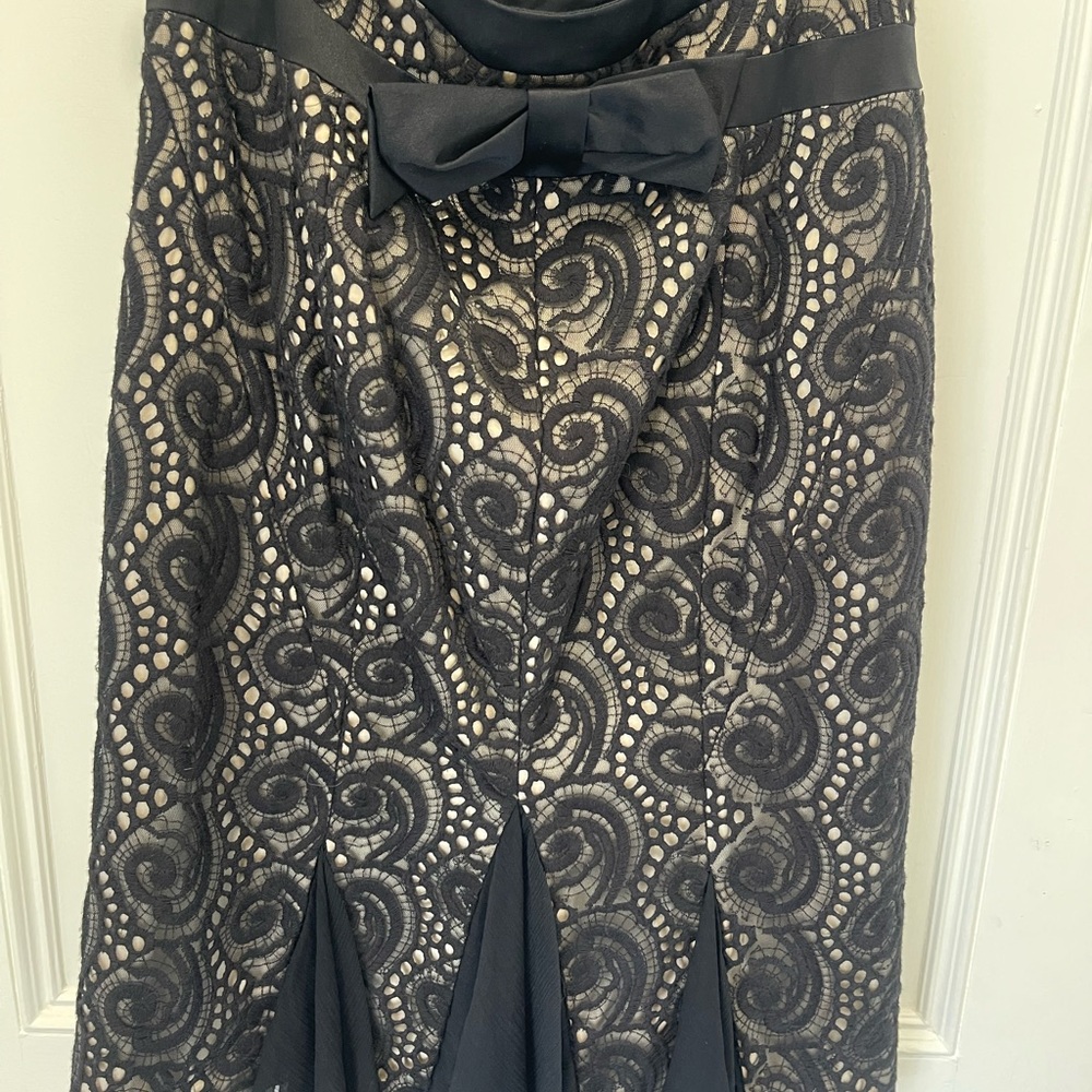 NEW w tag Elegant Black Lace Skirt with Bow